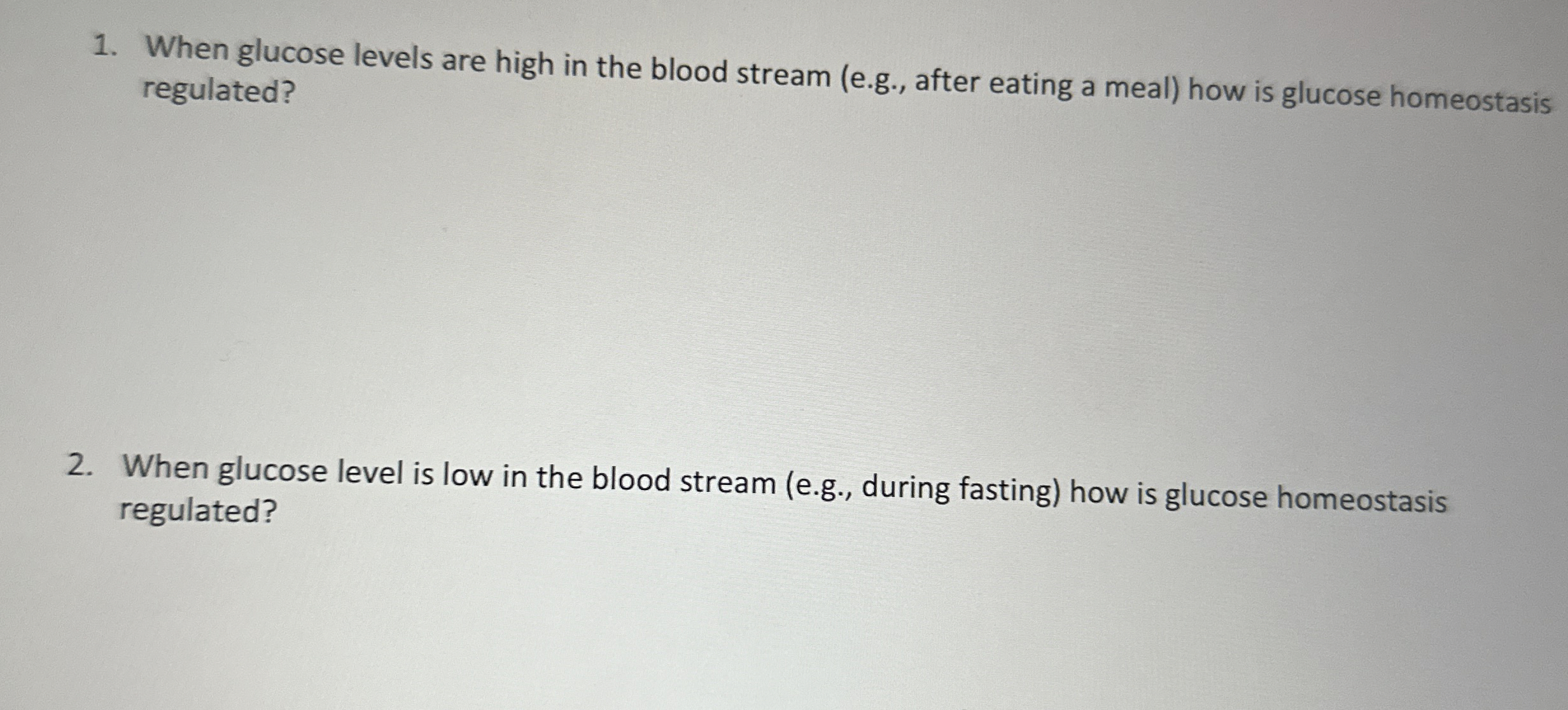 Solved When glucose levels are high in the blood stream