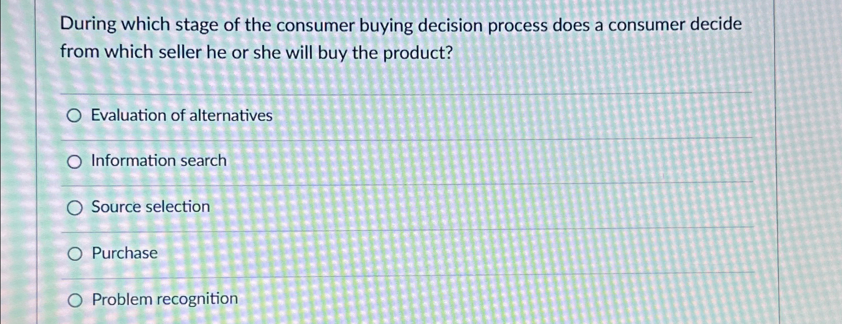 Solved During which stage of the consumer buying decision | Chegg.com