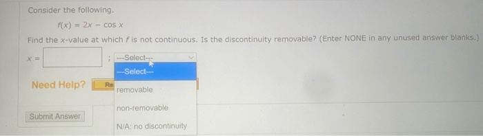 Solved Consider the following. f(x) = 2x - cos Find the | Chegg.com