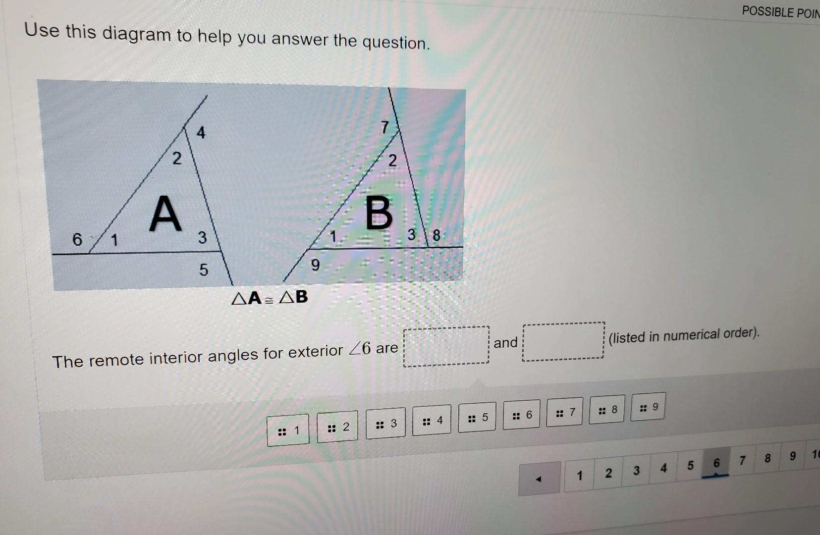 Solved POSSIBL Use this diagram to help you answer the | Chegg.com