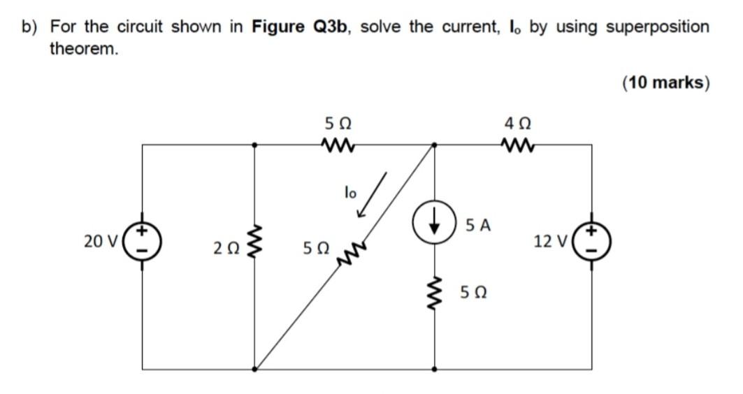 [Solved]: B) For The Circuit Shown In Figure Q3b, So