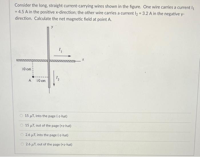 Solved Consider The Long, Straight Current-carrying Wires | Chegg.com