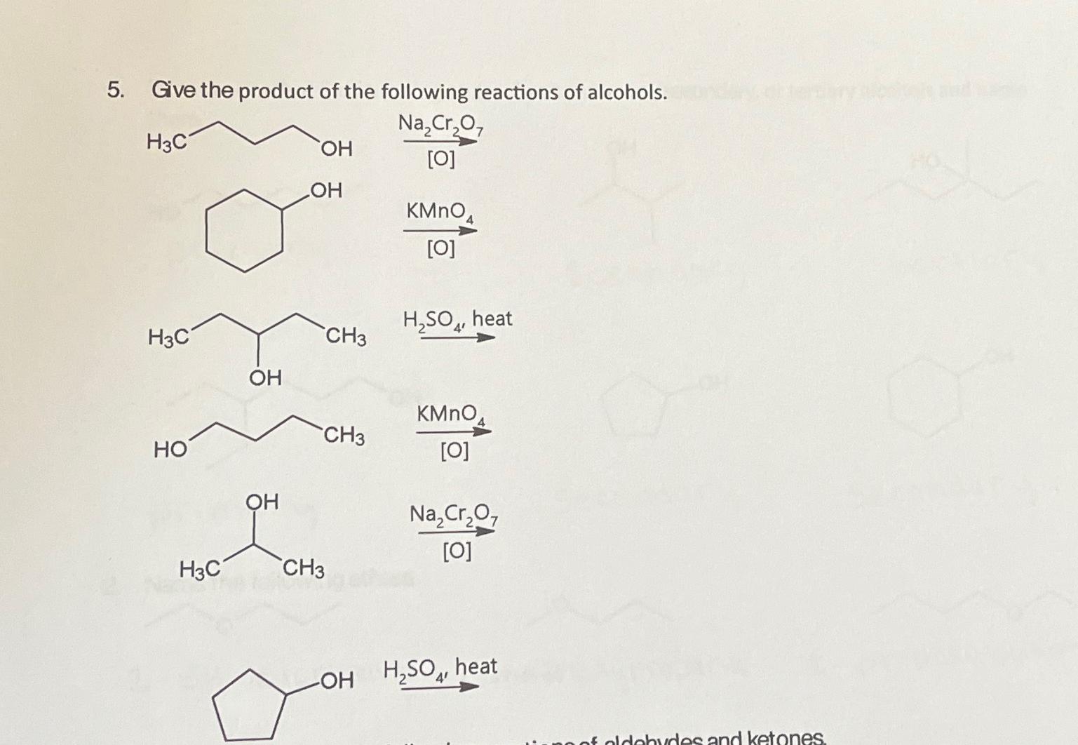 Solved Give The Product Of The Following Reactions Of | Chegg.com