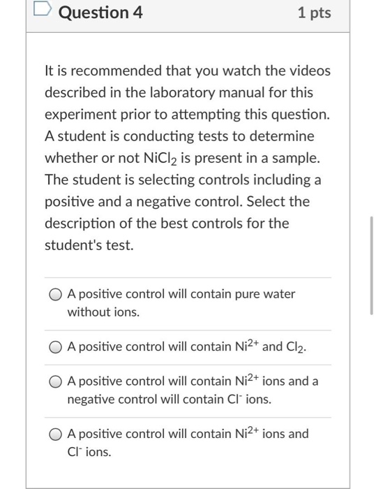 Solved Question 4 1 pts It is recommended that you watch the | Chegg.com