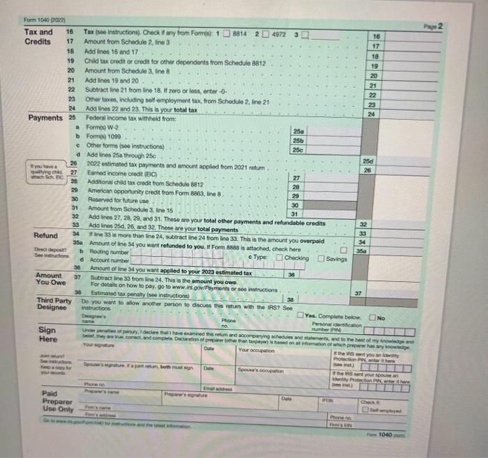 can you help me to fill the 1044 form for Joshua , | Chegg.com