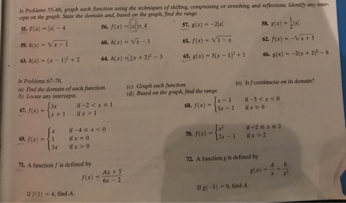 Solved In Problems 55-66, graph each function using the | Chegg.com