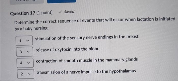 Solved Determine the correct order of events that has to | Chegg.com