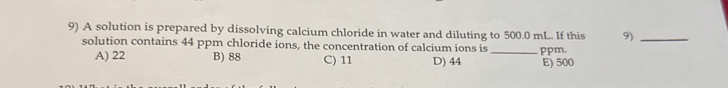 Solved A Solution Is Prepared By Dissolving Calcium Chloride Chegg Com