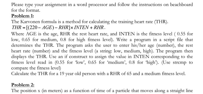 Solved Please type your assignment in a word processor and | Chegg.com