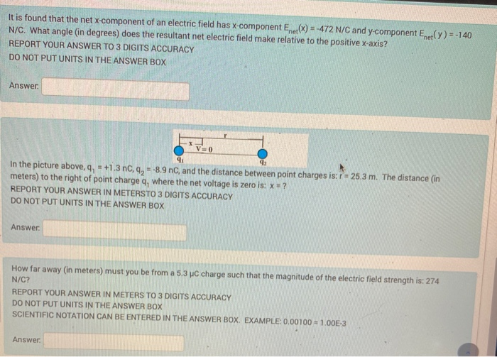 Solved In The Diagram Above The Electric Field Vector Ha Chegg Com