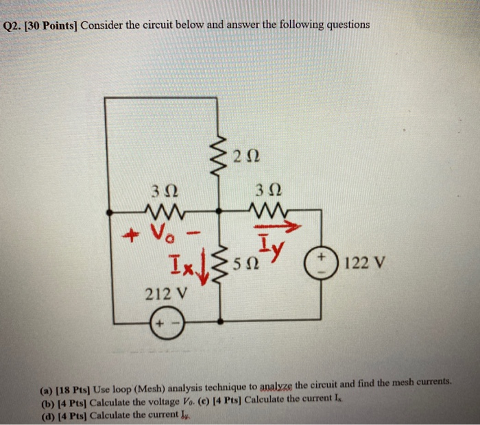 Solved Q1: [30 Points) Consider the circuit below and answer | Chegg.com