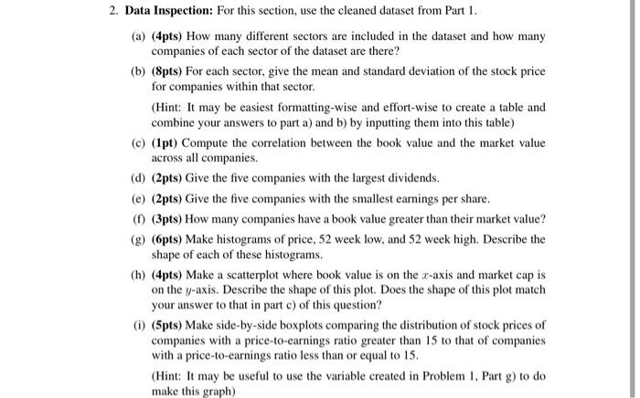 Solved ou are asked to create a table for stock prices with