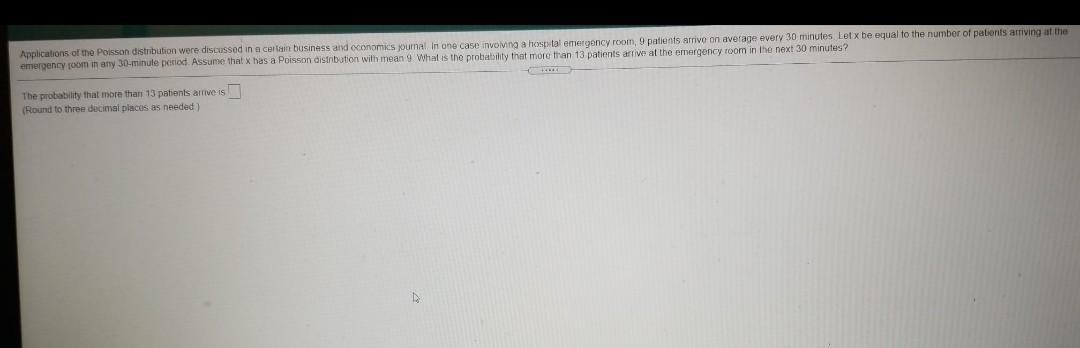 Solved Application of poison distribution were discussed | Chegg.com