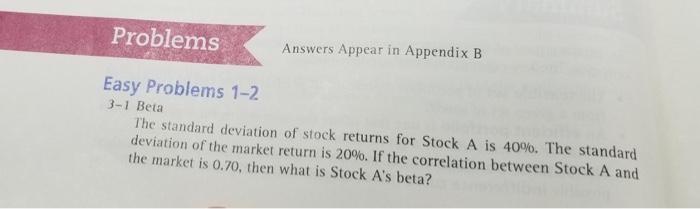 Solved Problems Answers Appear In Appendix B Easy Problems | Chegg.com