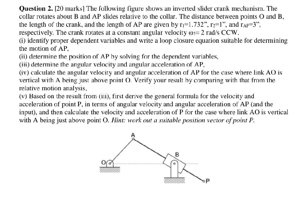 Solved Question 2. [20 marks] The following figure shows an | Chegg.com