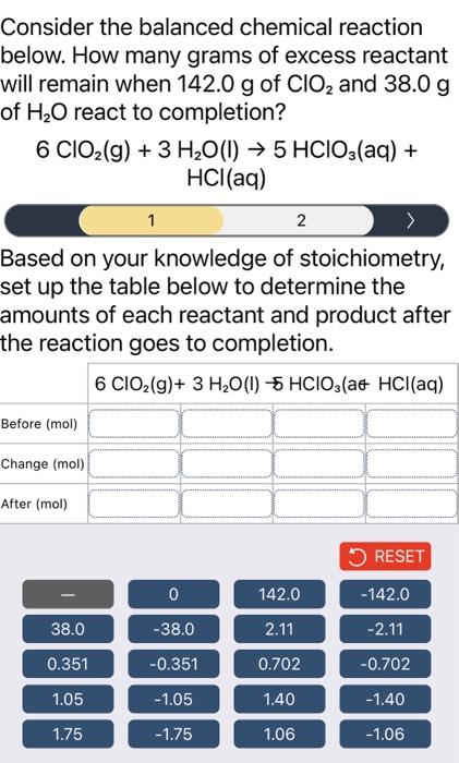 Solved Consider The Balanced Chemical Reaction Below. How | Chegg.com