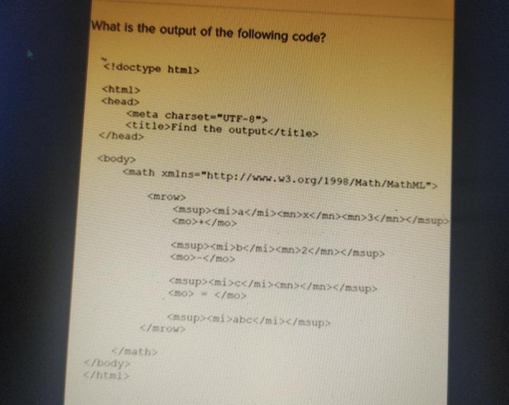 Solved What is the output of the following | Chegg.com