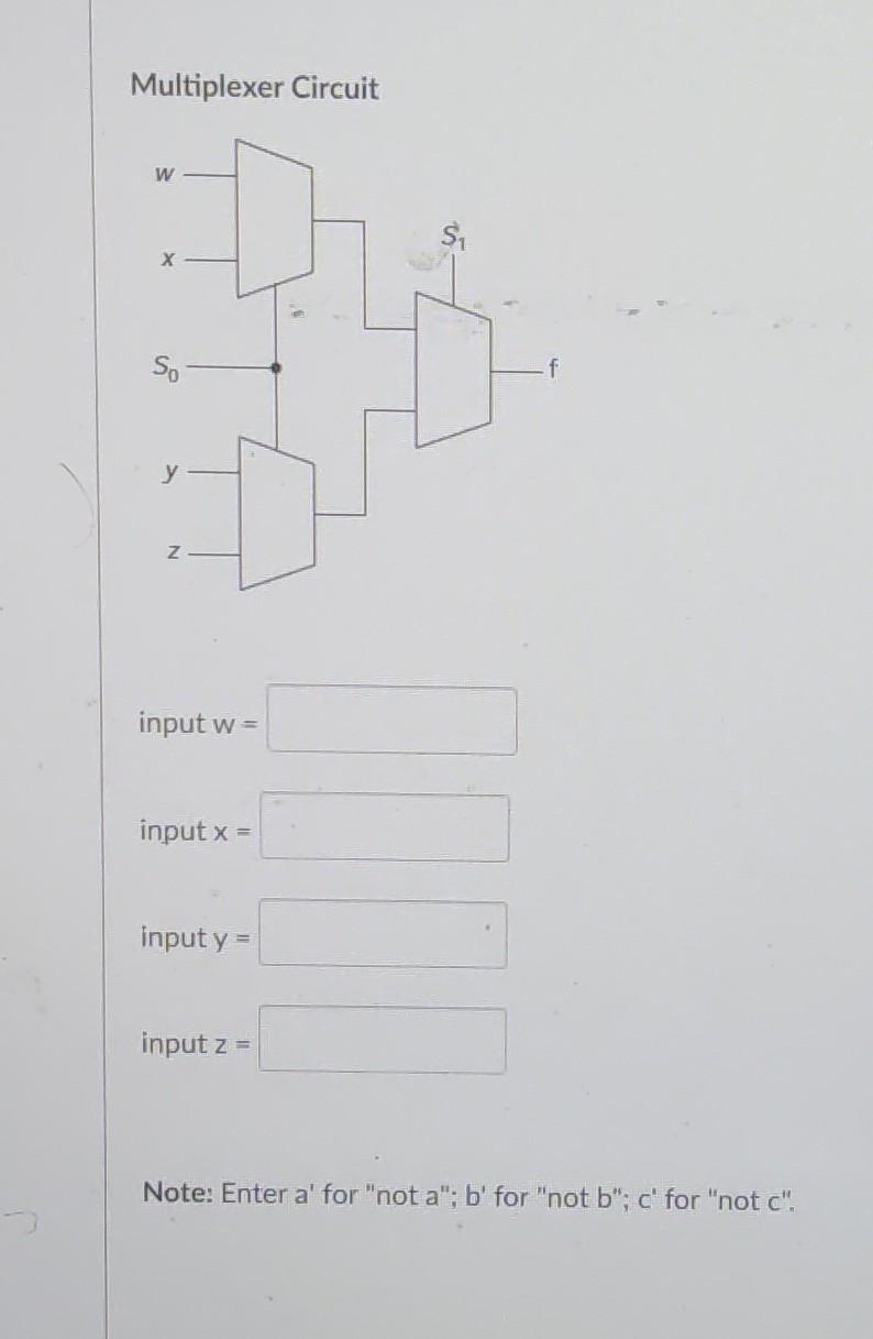 Solved The Multiplexer Circuit Below Is Wired Such That The | Chegg.com