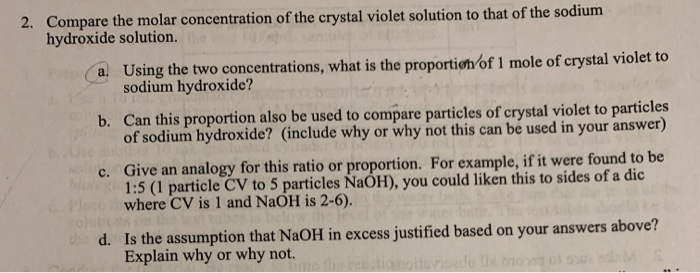 Solved What is the answer to question 2. a. b. c. d? | Chegg.com