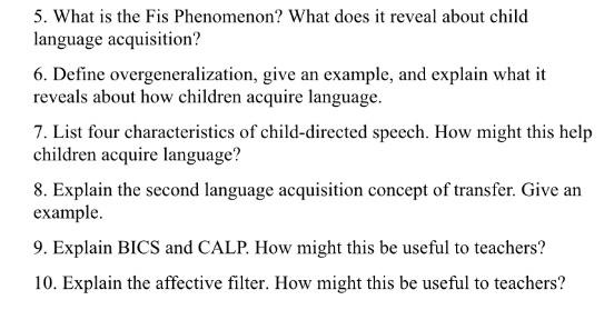 5 What Is The Fis Phenomenon What Does It Reveal Chegg Com
