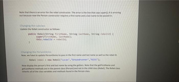Solved Inheritance and Super Practice CREATE A NEW JAVA | Chegg.com