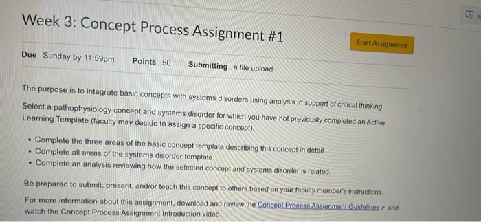 concept process assignment