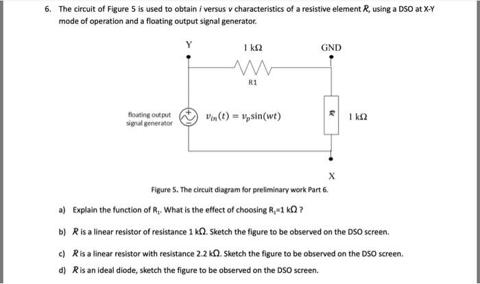 Solved 6. The circuit of Figure 5 is used to obtain i versus | Chegg.com