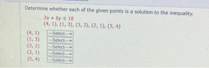 Solved Determine whether each of the given points is a | Chegg.com
