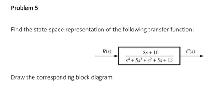 Solved Find the state-space representation of the following | Chegg.com