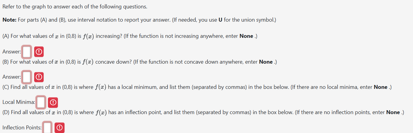 Solved Refer to the graph to answer each of the following | Chegg.com