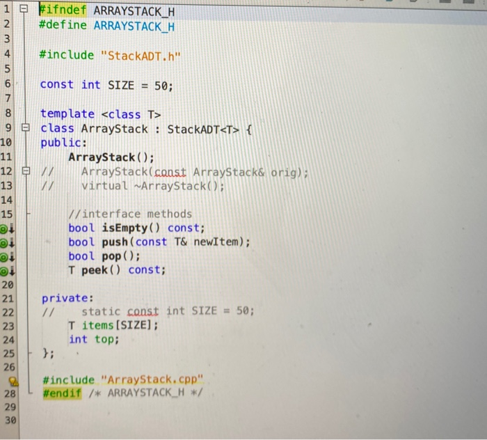 Solved please help with problem using an Array Stack. User | Chegg.com