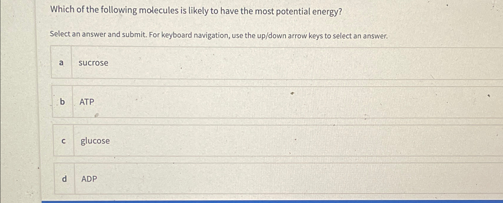 Solved Which of the following molecules is likely to have | Chegg.com