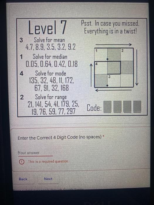 Solved Level 7 4 Psst. In case you missed Everything is in a | Chegg.com