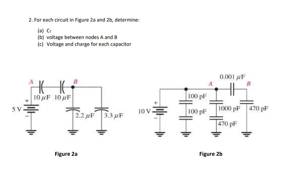 Solved 2. For each circuit in Figure 2a and 2b, determine: | Chegg.com
