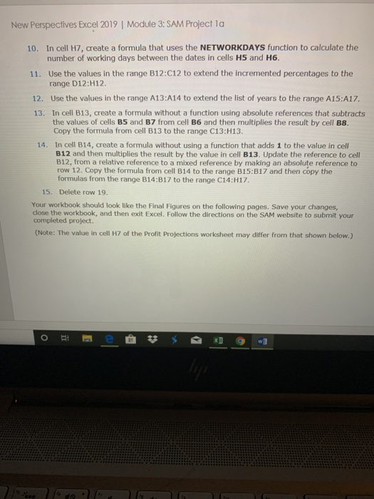 New Perspectives Excel 2019 | Module 3: SAM Project | Chegg.com