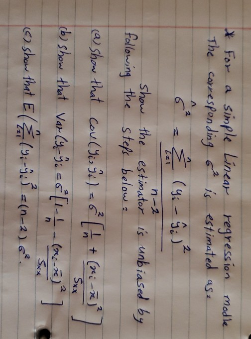 Solved For A Simple Linear Regression Modle The Corresp Chegg Com