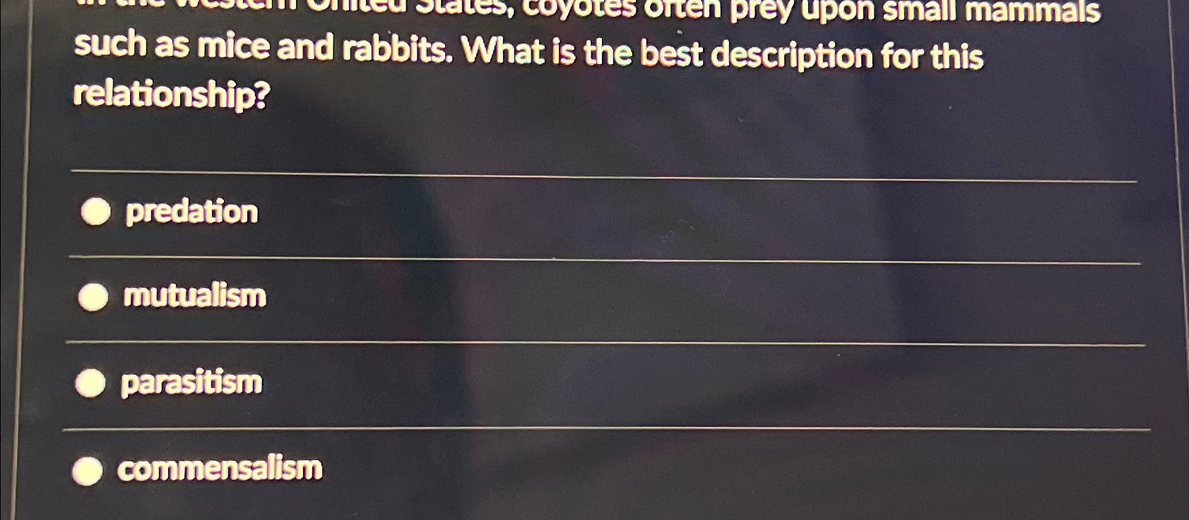 Solved such as mice and rabbits. What is the best | Chegg.com