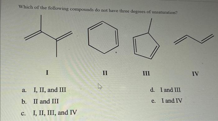 Solved Which of the following compounds do not have three | Chegg.com