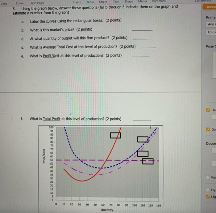 Solved 6. Using the graph below, answer these questions (for | Chegg.com