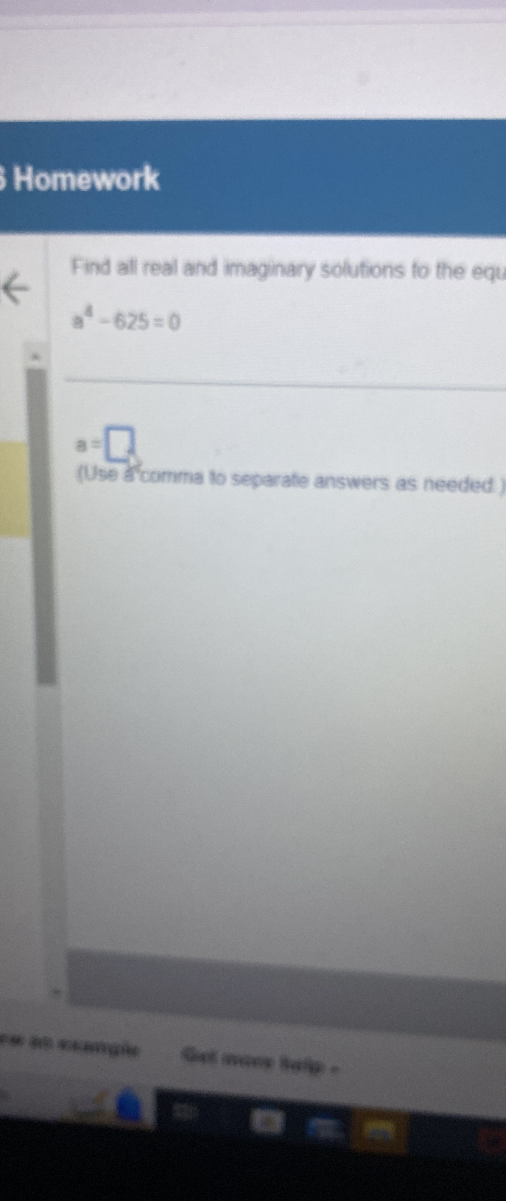 Solved HomeworkFind all real and imaginary solutions to the | Chegg.com