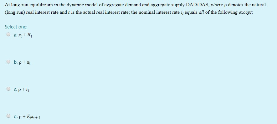 Solved At Long-run Equilibrium In The Dynamic Model Of | Chegg.com