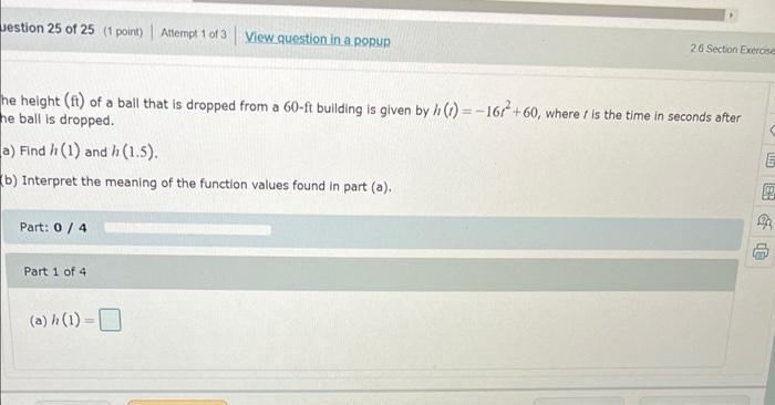 Solved Part: 2/8 Part 3 of 8 (c) Function notation for the | Chegg.com