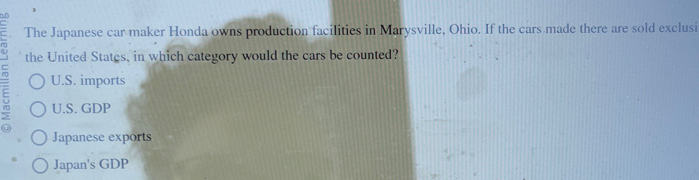 Solved The Japanese car maker Honda owns production