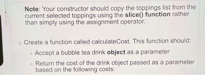 Solved 1. Create a constructor to make an object that | Chegg.com