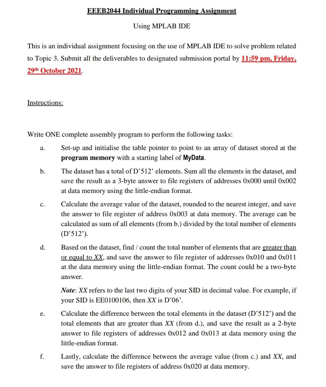 Solved EEEB2044 Individual Programming Assignment Using | Chegg.com