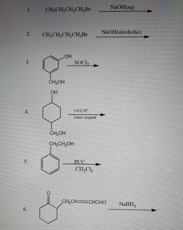 Ch3 ch2 ch2 ch2cl naoh