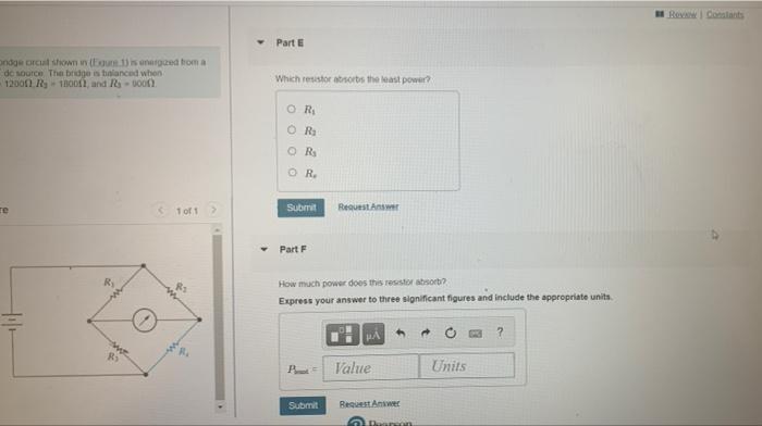 Solved The Bridge Circuit Shown In (Figure 1) Is Energized | Chegg.com