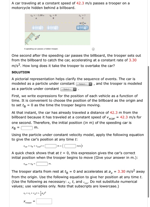 Solved A car traveling at a constant speed of 42.3 m/s