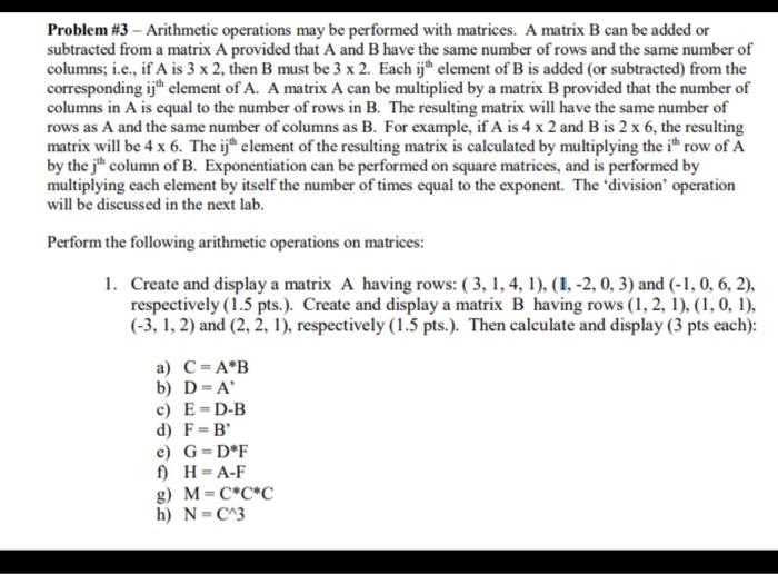 Solved Problem #3 - Arithmetic operations may be performed | Chegg.com