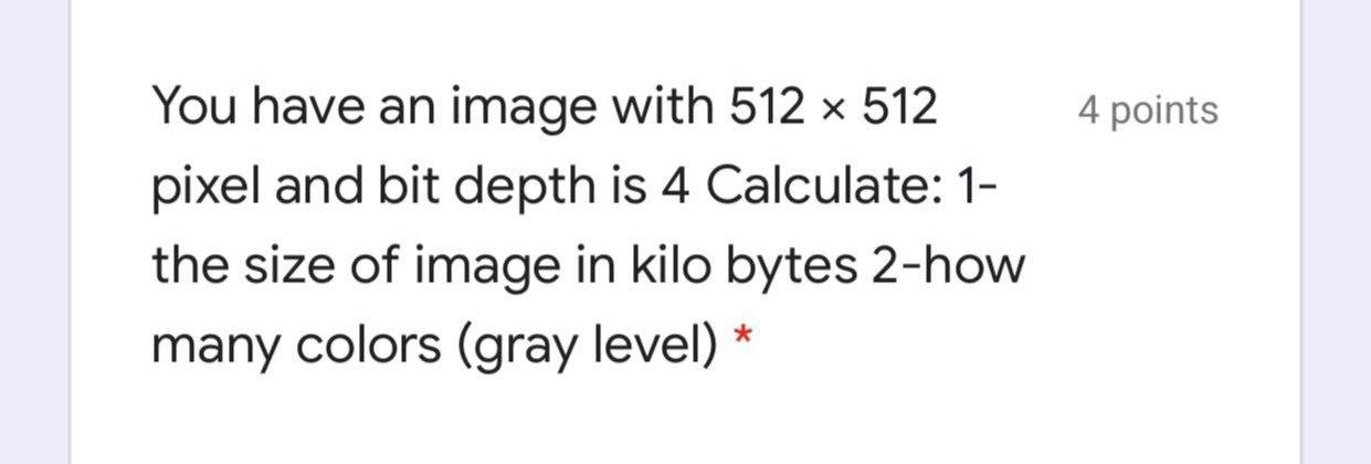 Solved 4 Points You Have An Image With 512 X 512 Pixel And Chegg Com